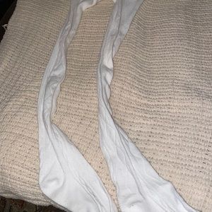 Girls size 7-10 white cotton tights